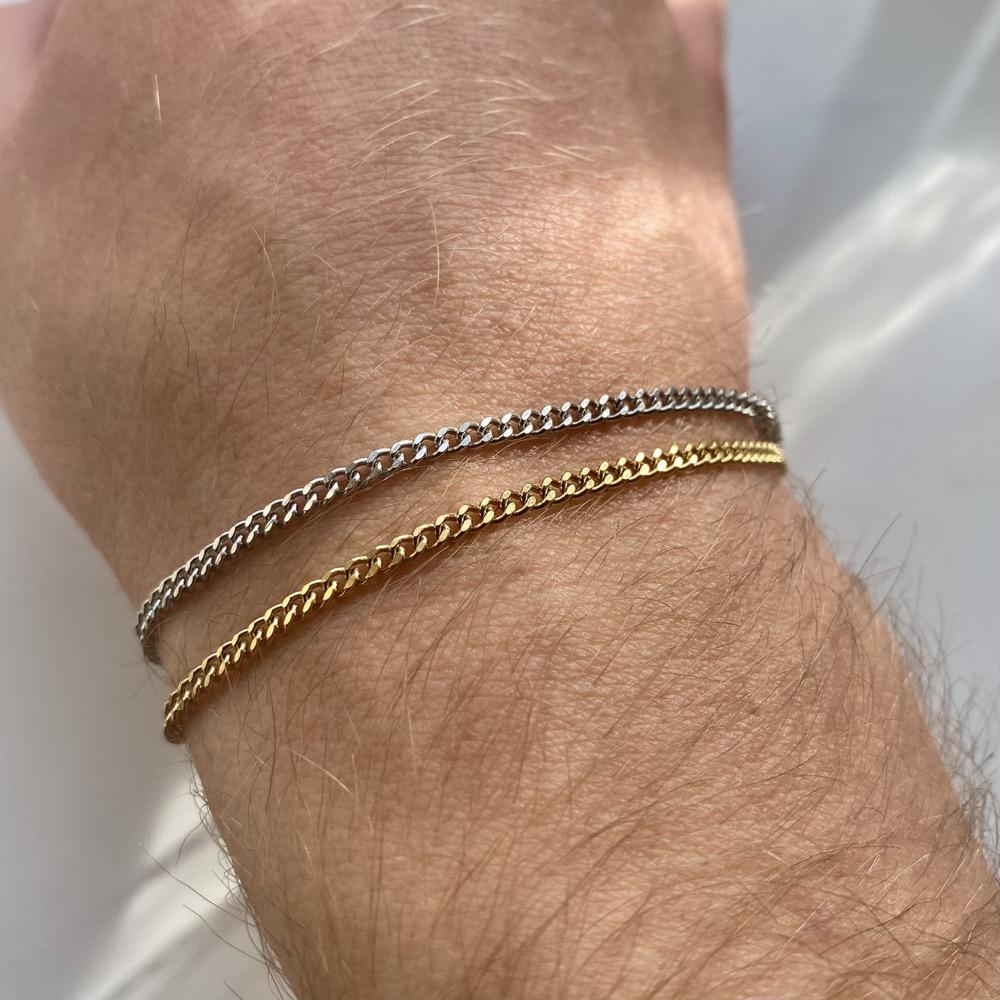 Men's Gold Cuban Bracelet (2.4MM) - Bracelet for Daily wear| Twistedpendant