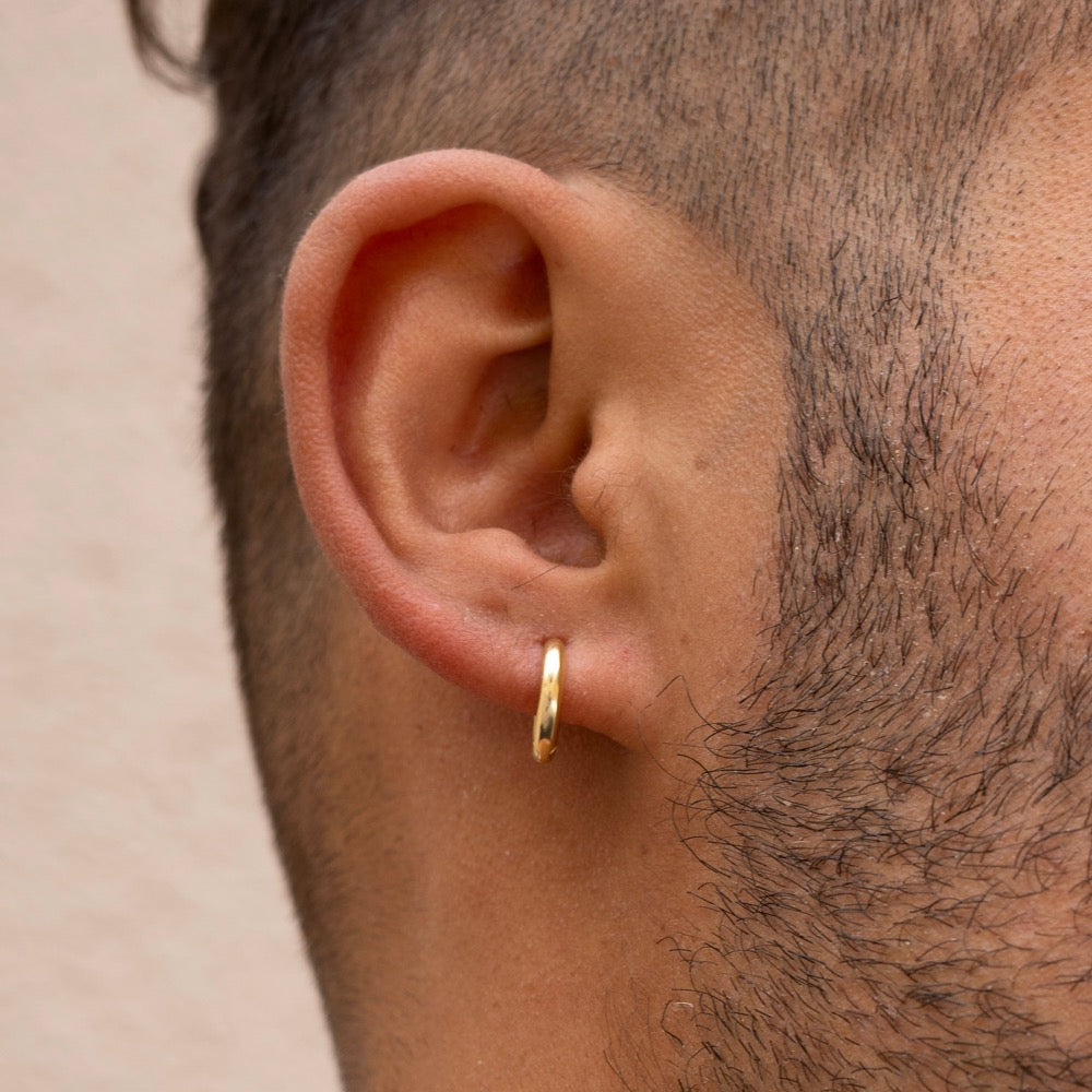 925 Sterling Silver Hoop Earrings | Mens Earrings - Twistedpendant