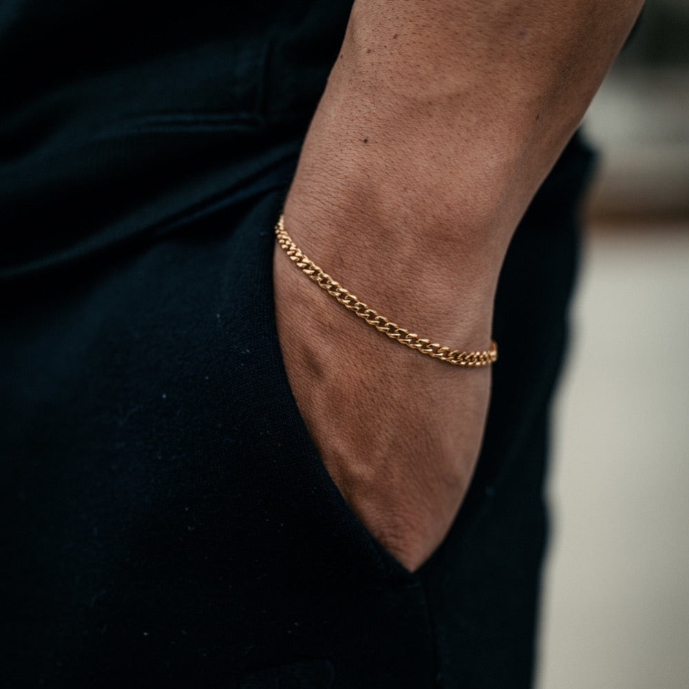 Thin Gold Bracelet - Minimalist Gold Bracelets For Men | By Twistedpendant