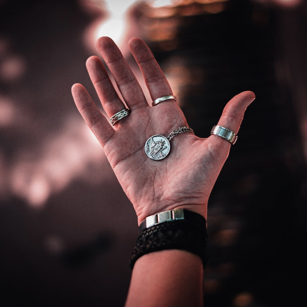 Silver Saint Christopher Pendant - Twistedpendant