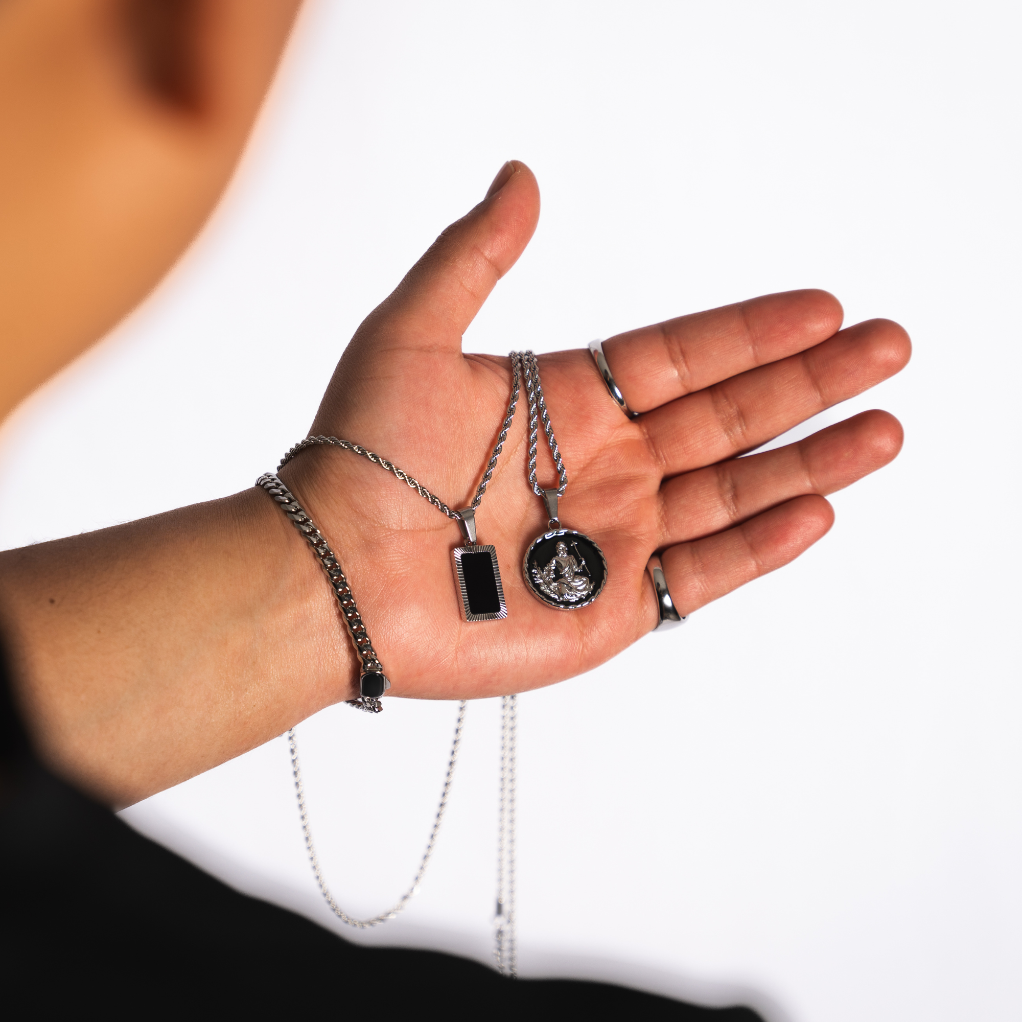The Onyx Collection - Black Onyx Pendants, Chains & Rings For Men