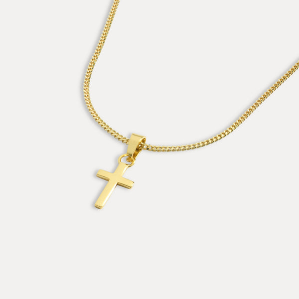 Mens Gold Cross Pendant - Mens Gold Necklaces | Twistedpendant