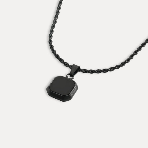 Black Onyx Pendant Necklace For Men | Twistedpendant