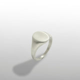 Matte Signet Ring - Silver