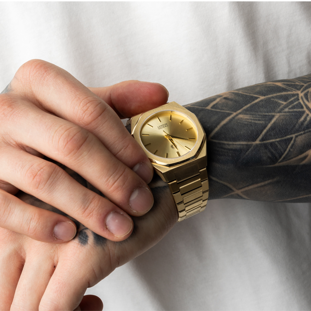 Mens All Gold Watch - Gold Watches For Men - By Twistedpendant