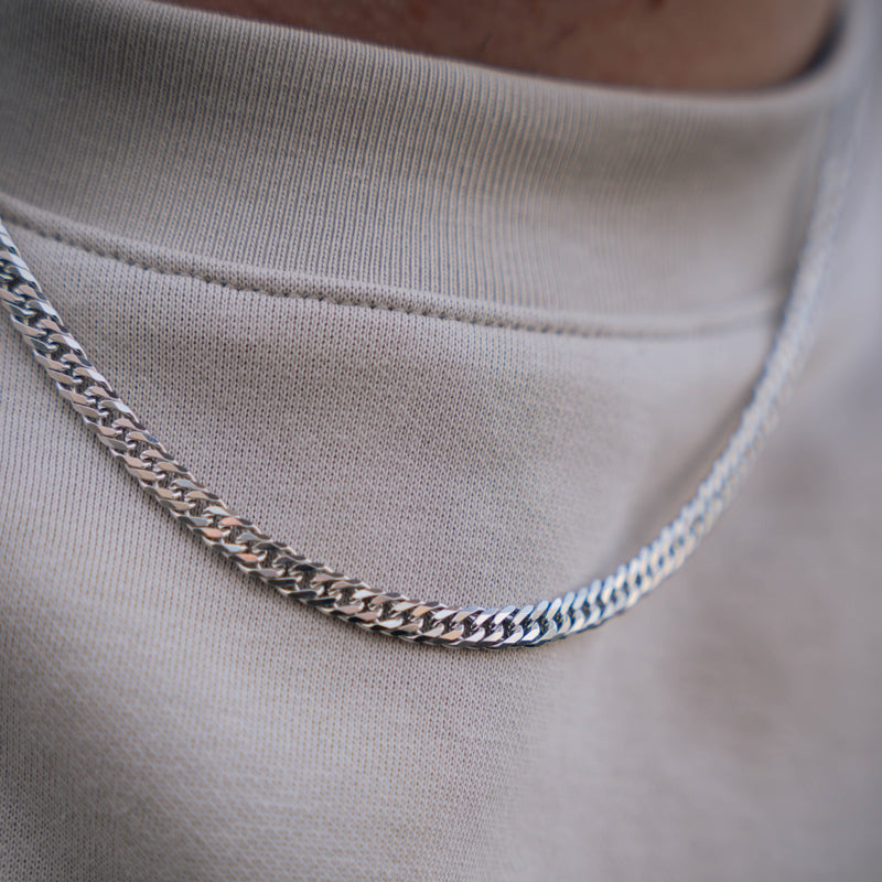 925 Sterling Silver Chain - Flat Cuban Necklace For Men By Twistedpendant
