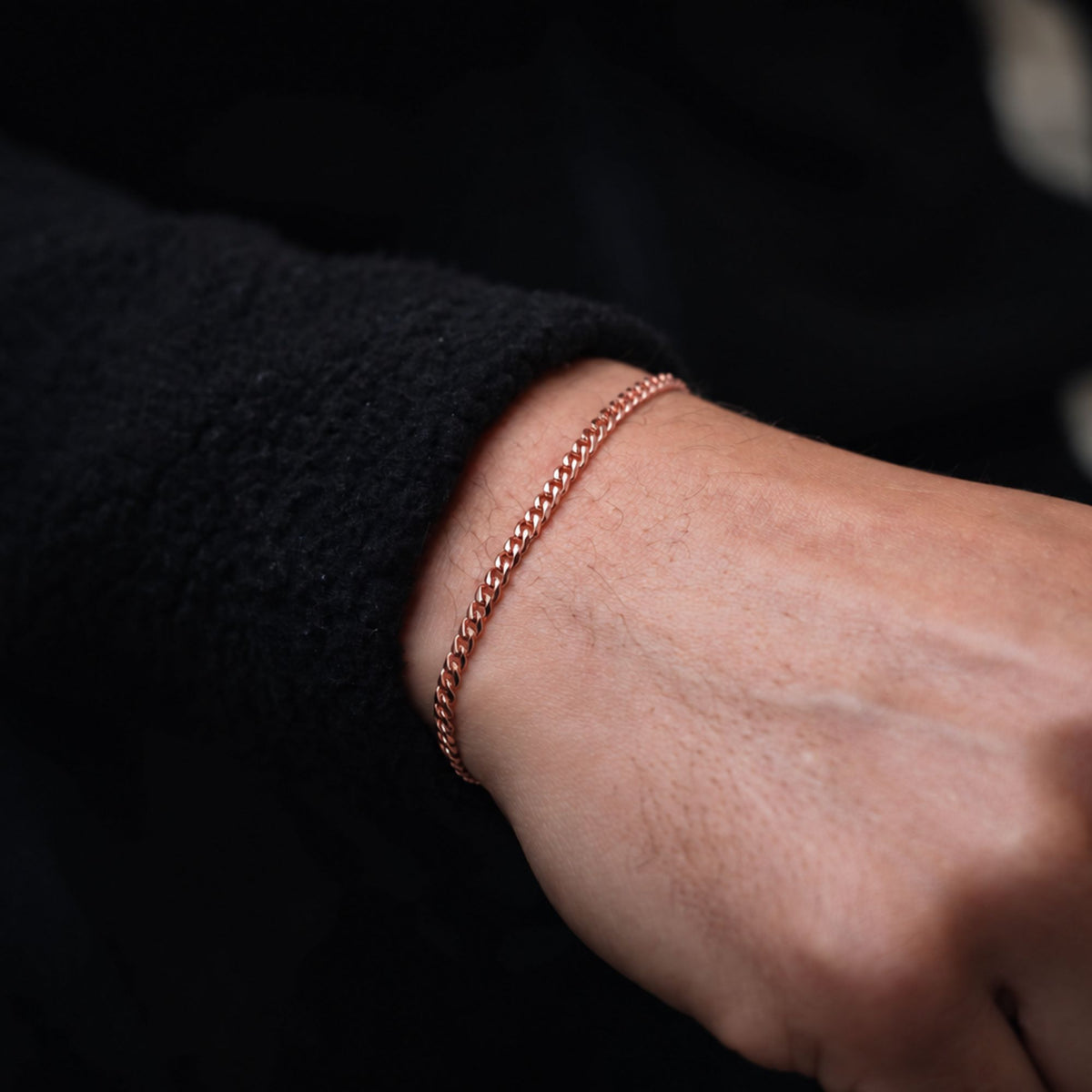 Rose Gold Cuban Bracelet (3MM)