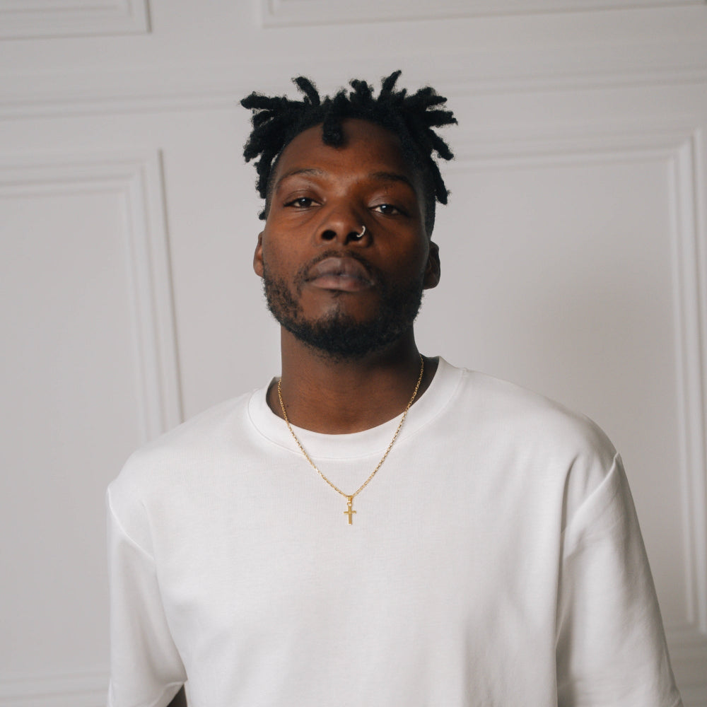 silver cross necklace with rolo silver chain by twistedpendant