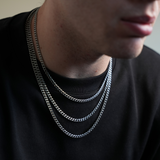 Silver MATTE Cuban Chain (5MM) - Mens Necklace Chains | Twistedpendant