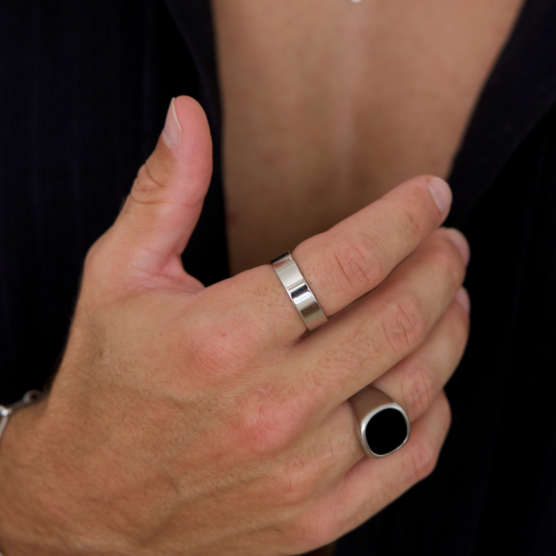 Mens rings 2025 real silver