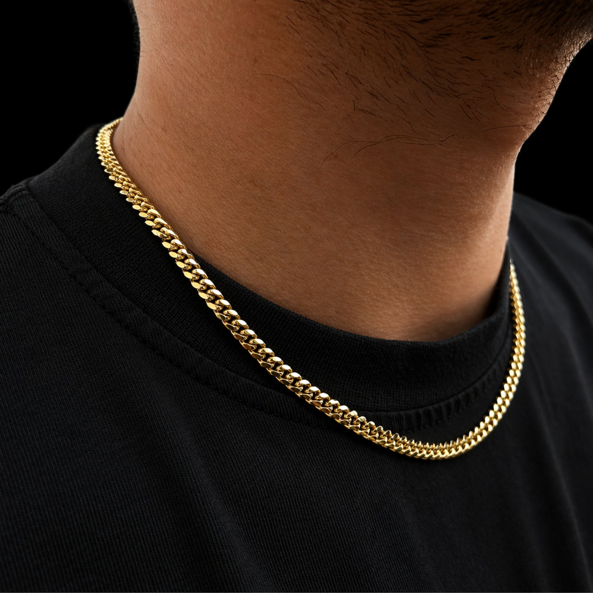 Italian 925 Cuban Set (5MM) - Gold