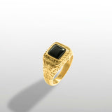 Ignis Black Ring - Gold