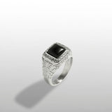 Ignis Black Ring - Silver