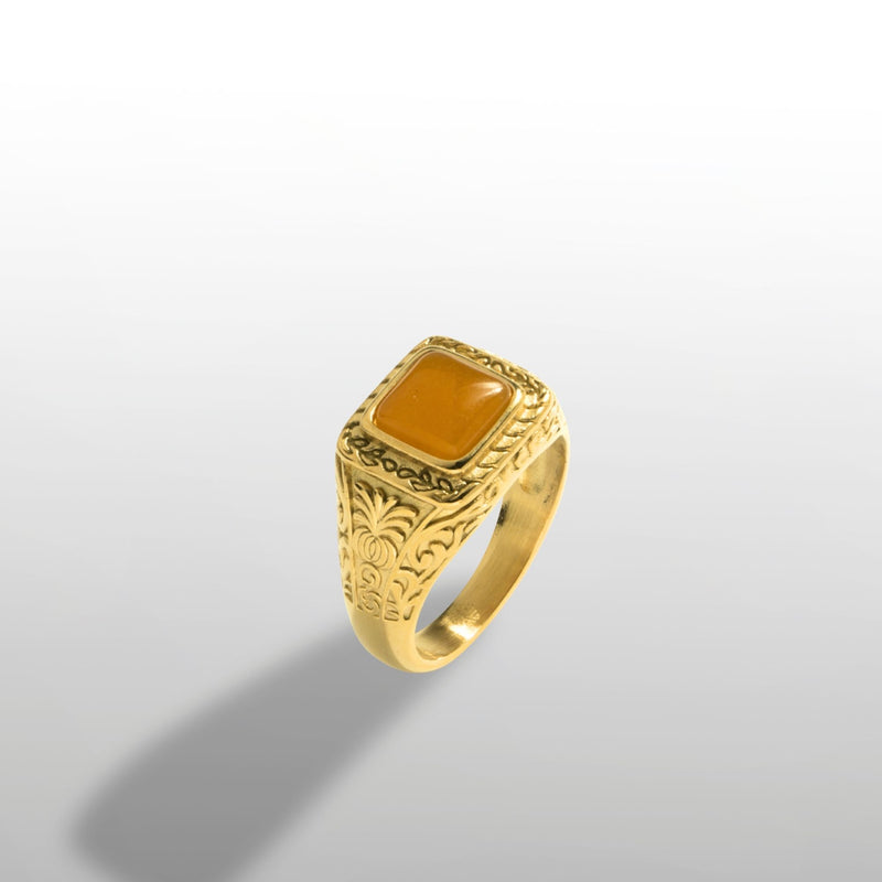 Ignis Orange Ring - Gold