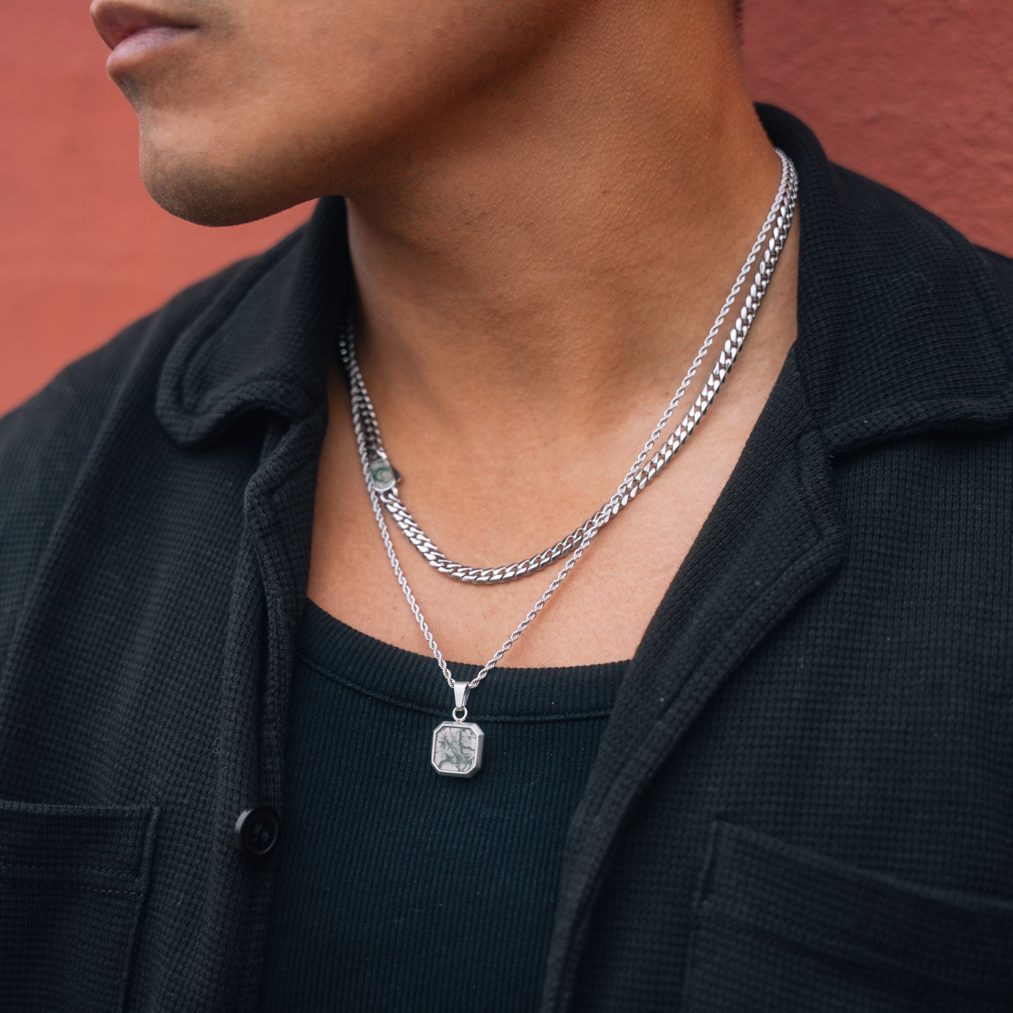 Moss Agate - Silver