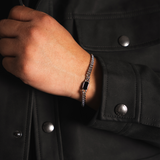 Men's Cuban Bracelet - Silver Onyx Bracelet For Men | Twistedpendant