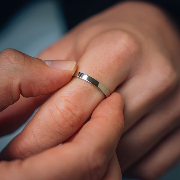 Silver Minimal Band Ring - Minimalist Styled Rings For Men | By Twistedpendant