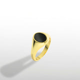 Onyx Signet Ring - 18K Gold