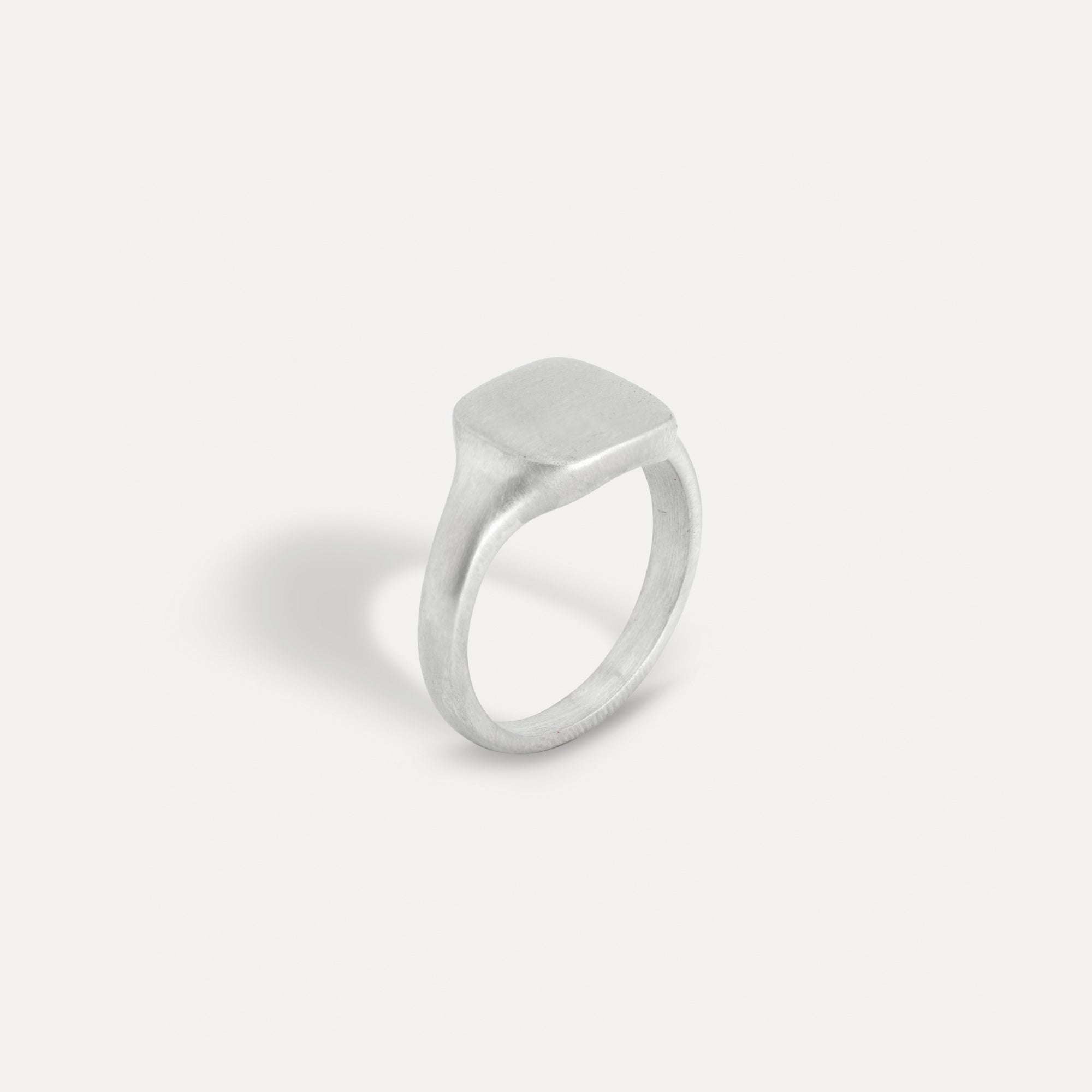 Matte Square Signet - Silver