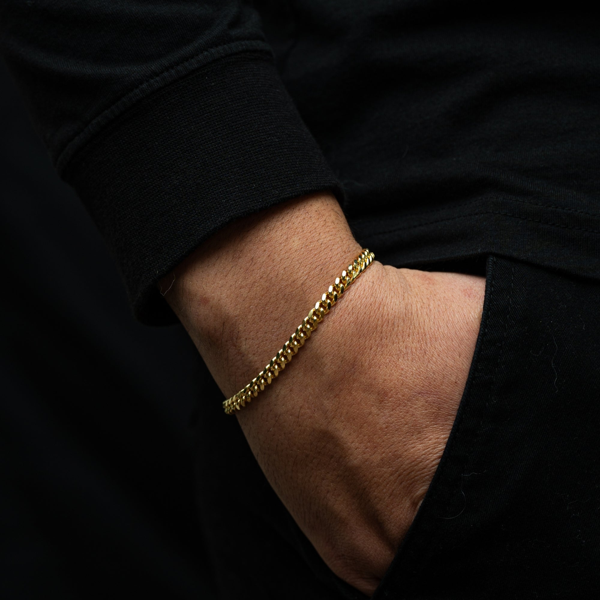 Italian 925 Cuban Set (5MM) - Gold