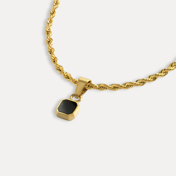 Mini Onyx Pendant | Black Onyx Necklace For Men - By Twistedpendant