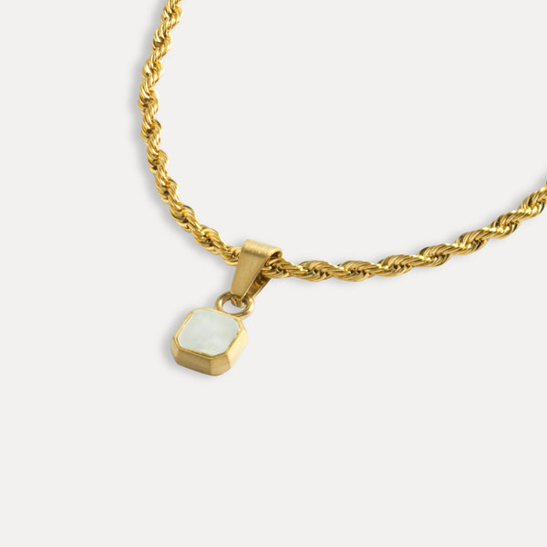 Mini Pearl Necklace - Gold Necklace for Men - By Twistedpendant