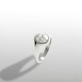 Natural Pine Signet Ring - Silver