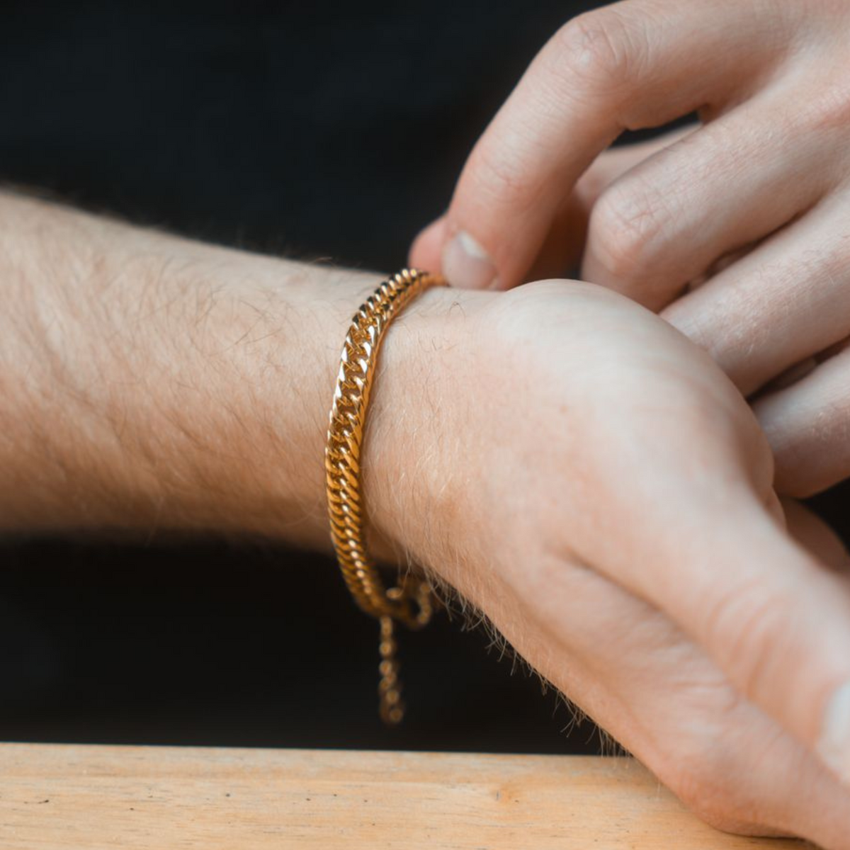 Gold Flat Cuban Bracelet (6MM)