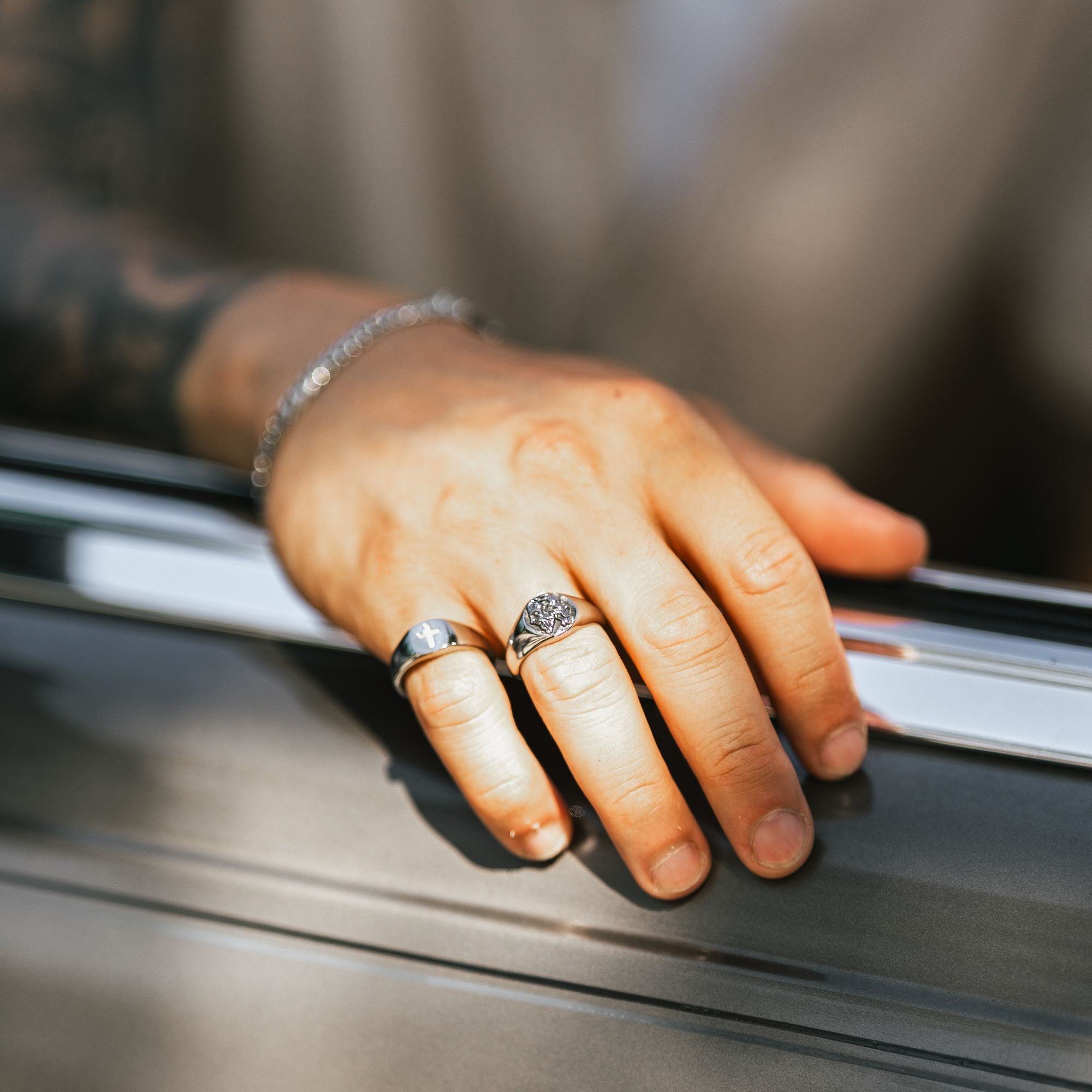 Micro Cross Ring (Gold)