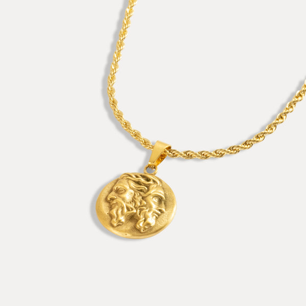 Janus Greek God Pendant Necklace For Men - By Twistedpendant