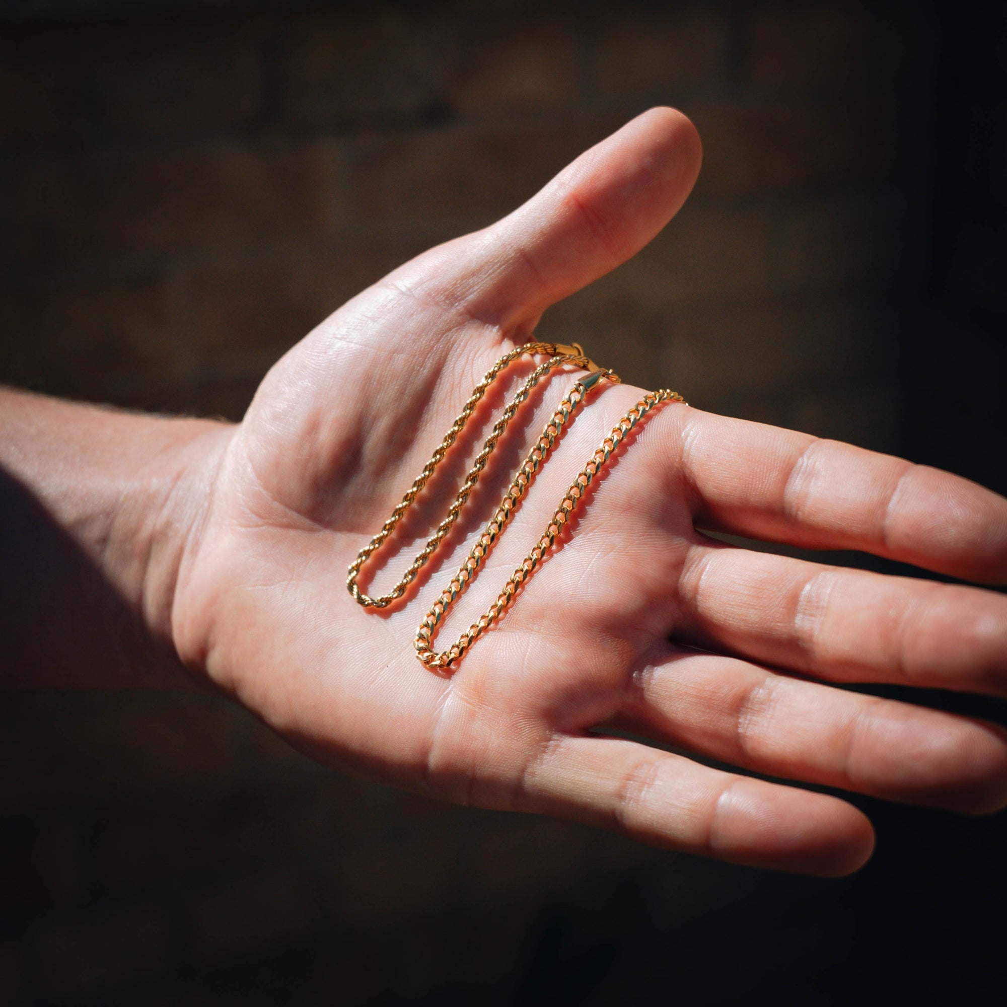 Gold Cuban + Rope Stack Bracelet