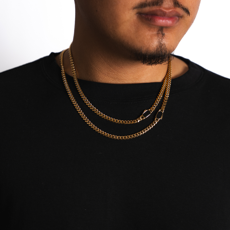 Onyx Cuban Chain (5MM) - Gold