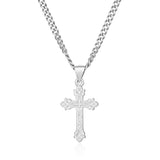 Silver Vintage Cross Pendant Necklace - Cross Necklace Men By Twistedpendant