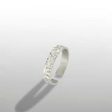 Hammered Band Ring - Silver