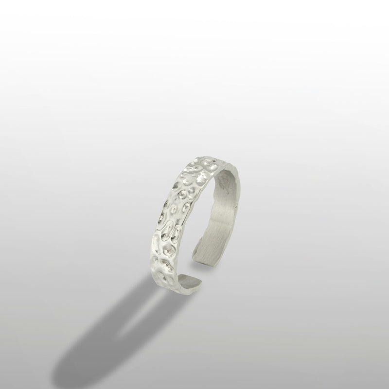 Hammered Band Ring - Silver
