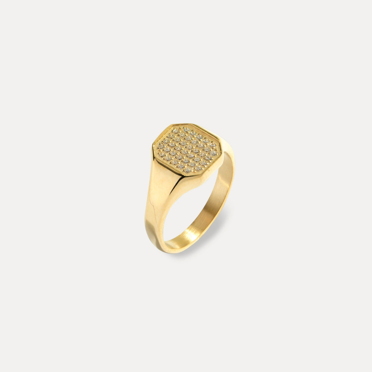 Diamond Signet - Gold