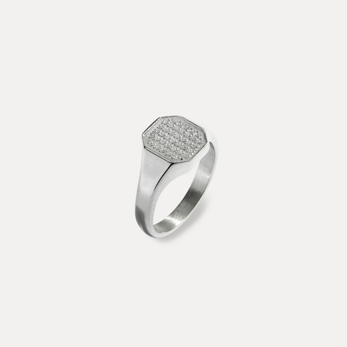 Diamond Signet - Silver