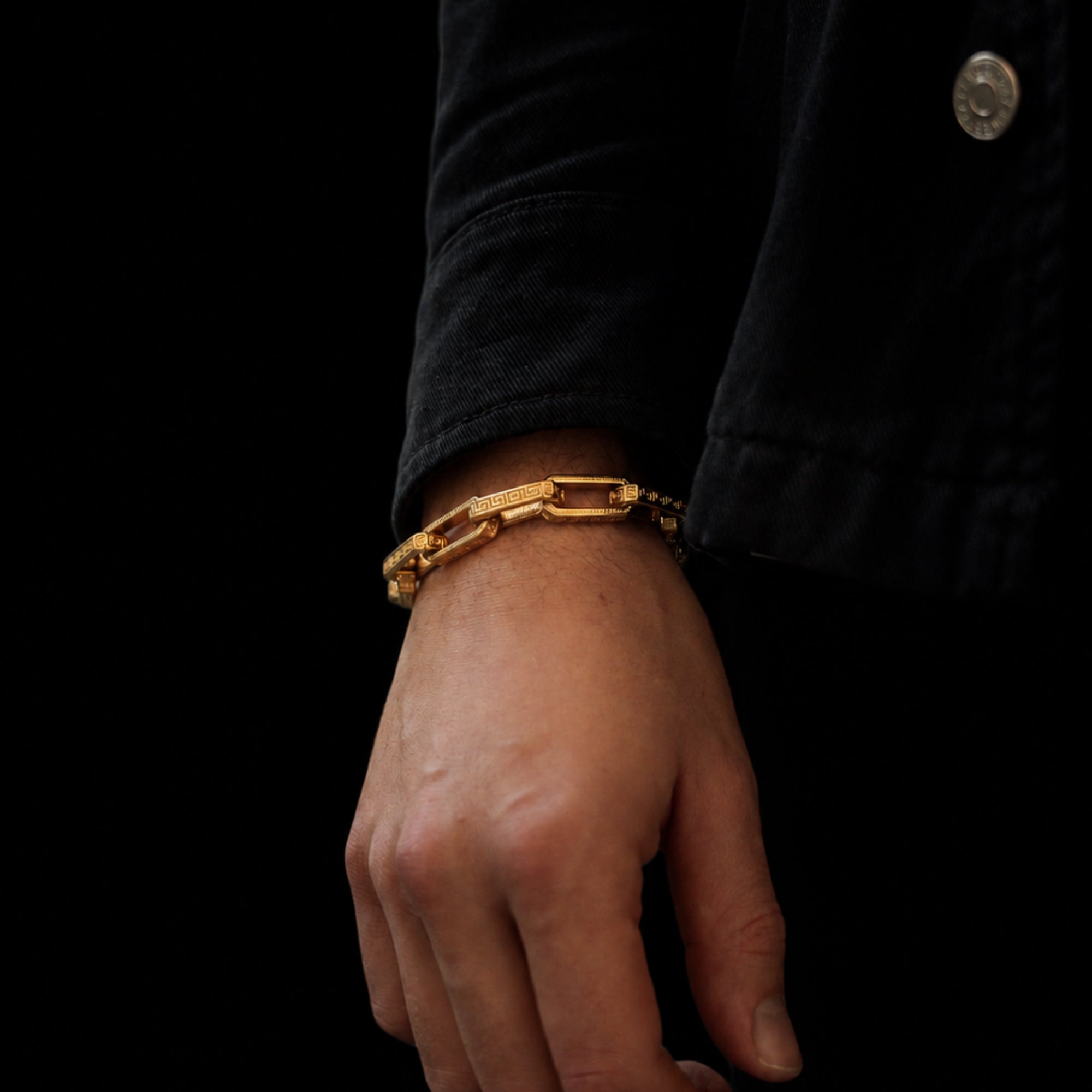 Greek Key Bracelet - Gold