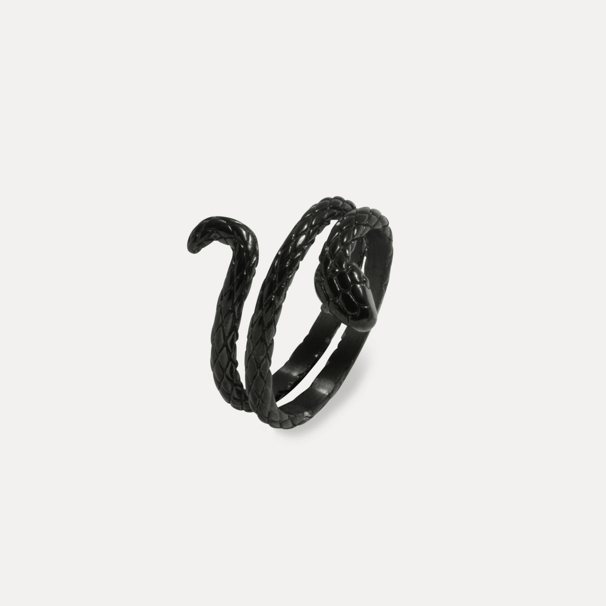 Thin Snake Ring - Black