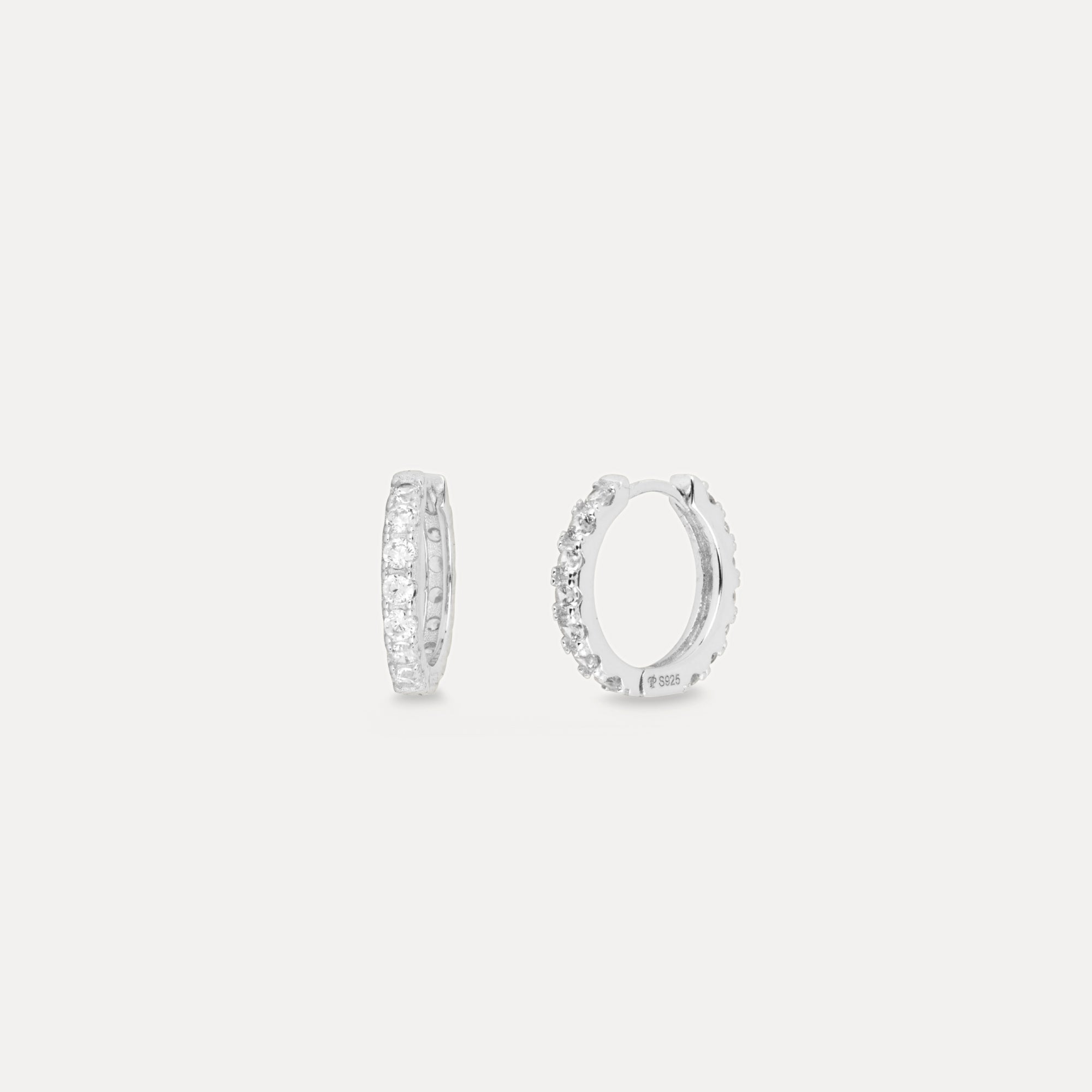 Diamond Hoop (Silver)