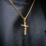 Crucifix Necklace - Mens Gold Crucifix Cross Pendant By Twistedpendant