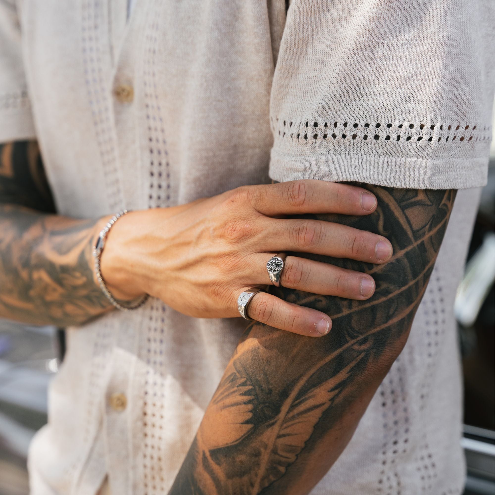 Micro Cross Ring (Gold)