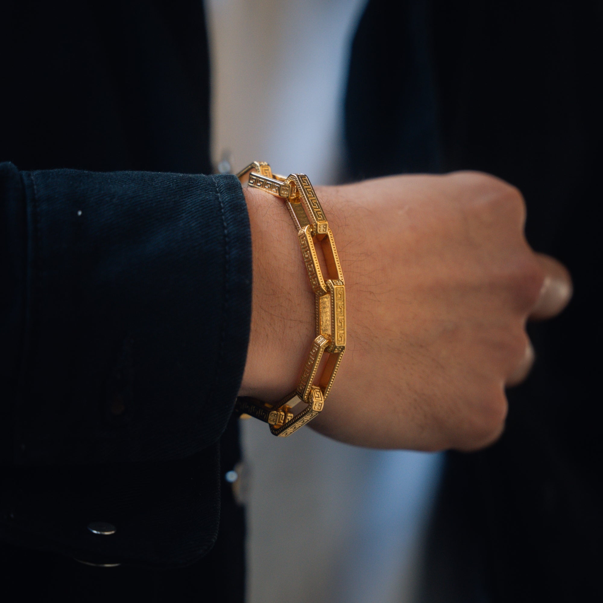 Greek Key Bracelet - Gold
