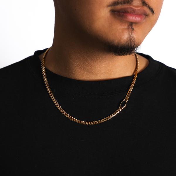 Onyx Cuban Chain (5MM) - Gold