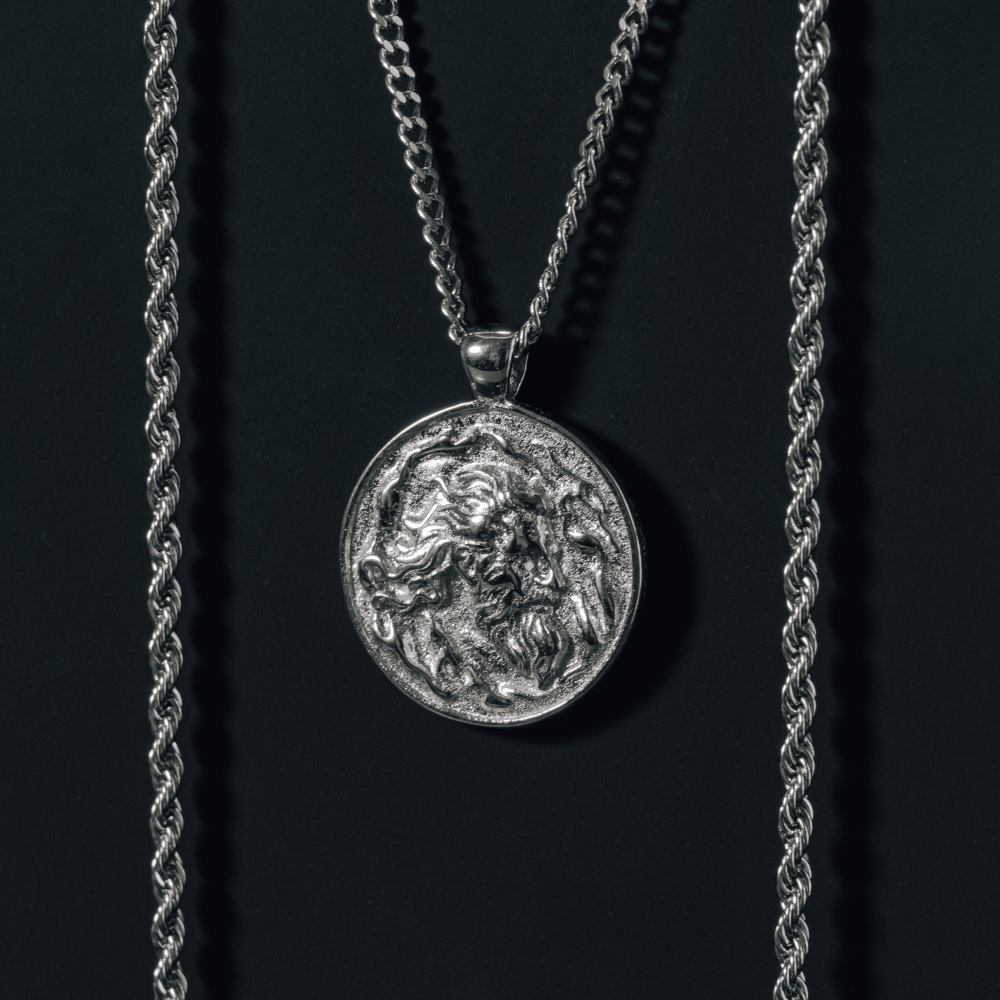Zeus Greek God Pendant Necklace For Men - By Twistedpendant