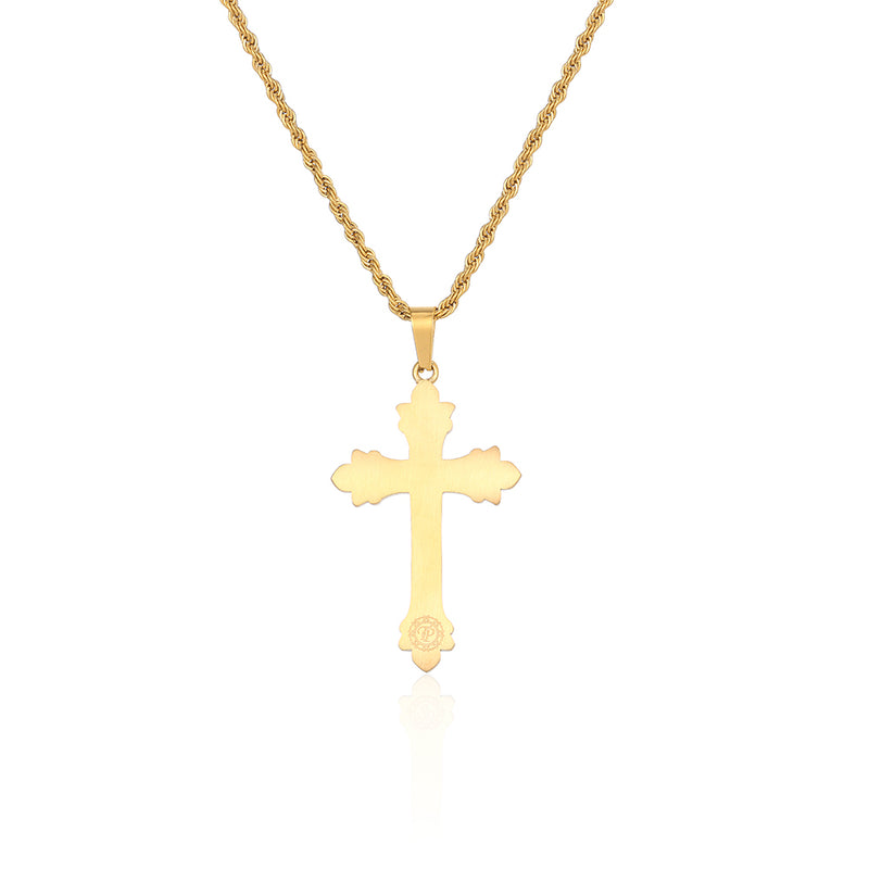 Vintage Gold Cross Pendant - Men's Gold Necklace | Twistedpendant
