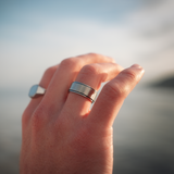 Men's Silver Ring - Matte Finished Men's Silver Band Rings | Twistedpendant