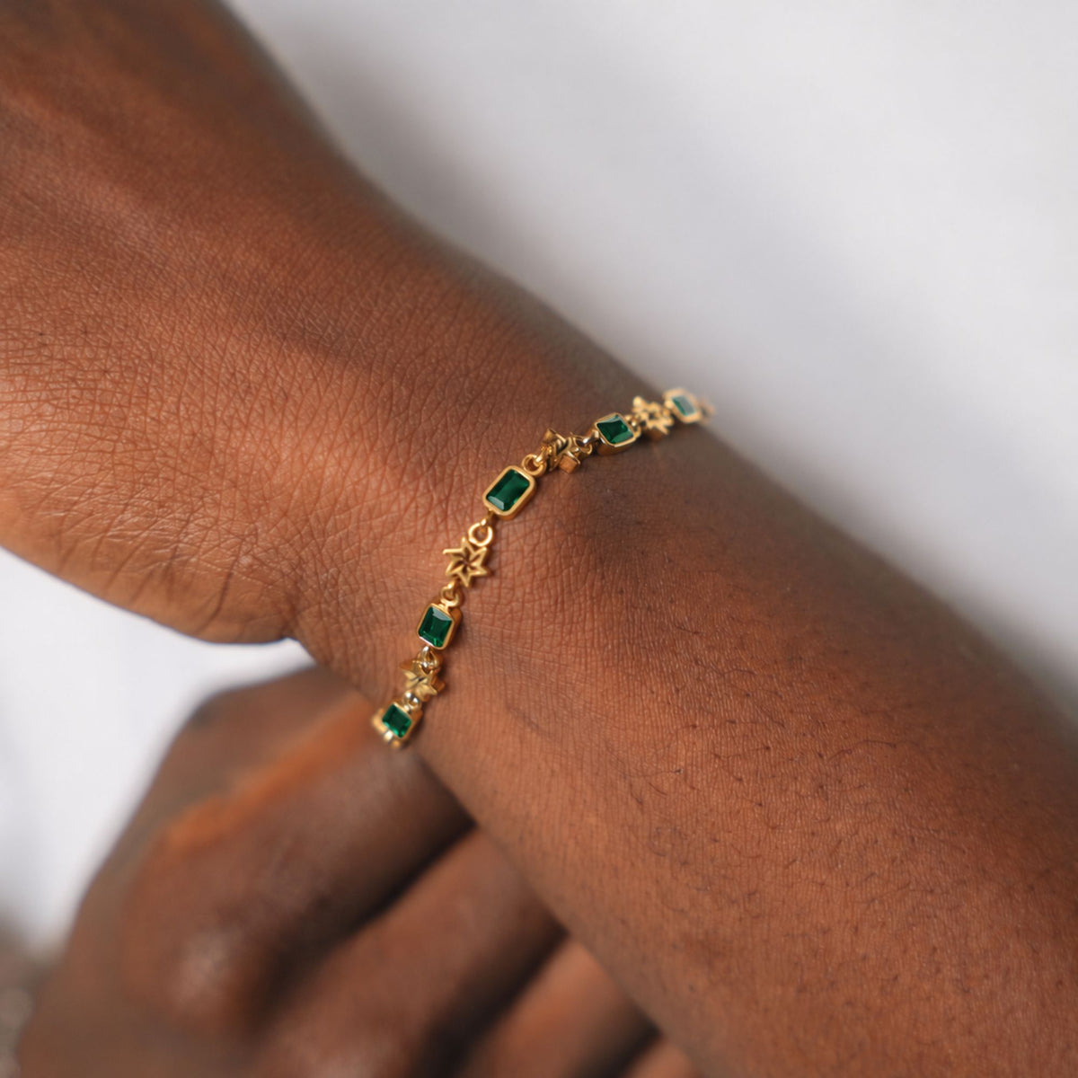 Origin Bracelet Green - Gold