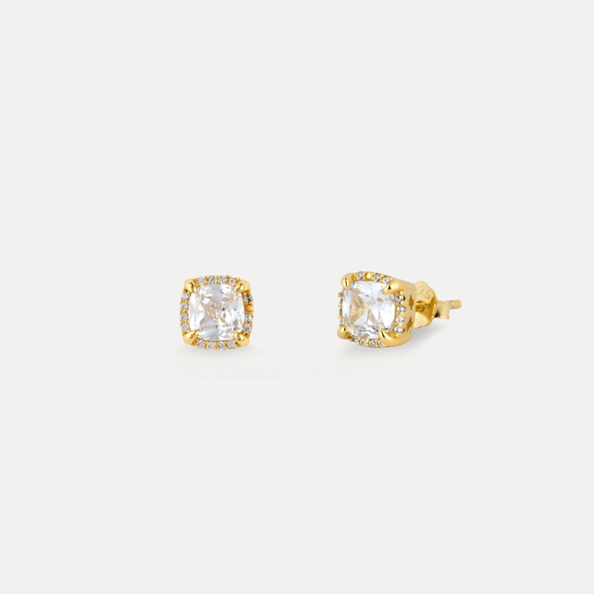 Square Diamond Stud (Gold)