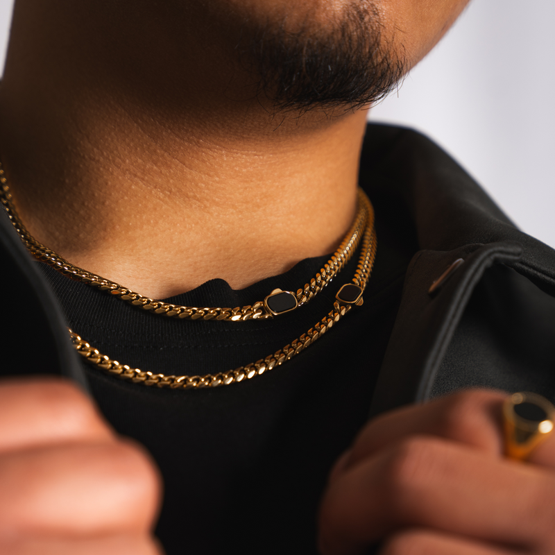 Onyx Cuban Chain (5MM) - Gold